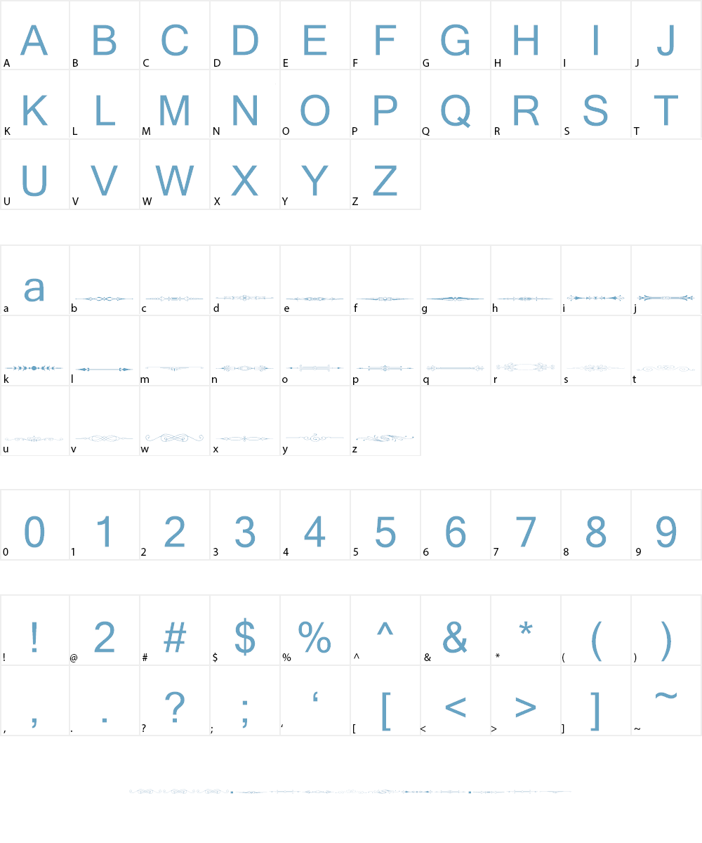 Sughayer Separates 7 Font Character